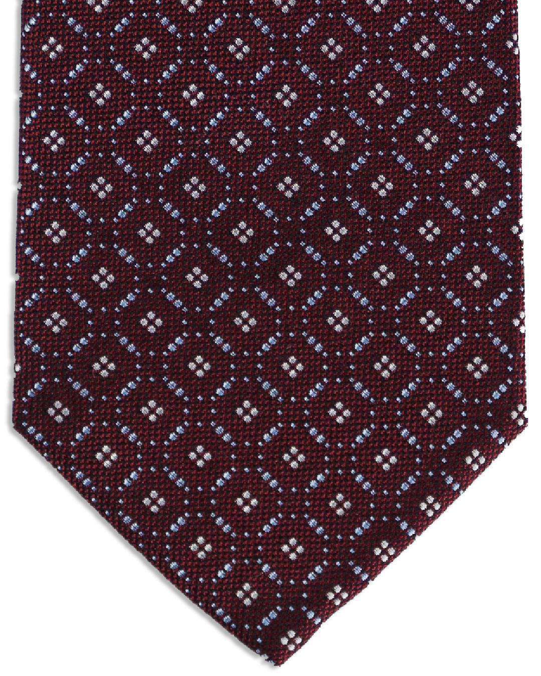 Seiden-Jacquard Krawatte in Burgundrot mit edlem Webmuster in 6-Fold-Konstruktion
