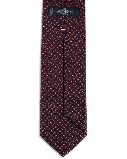 Rückseite der handgefertigten 6-Fold Seidenkrawatte aus Como Italien