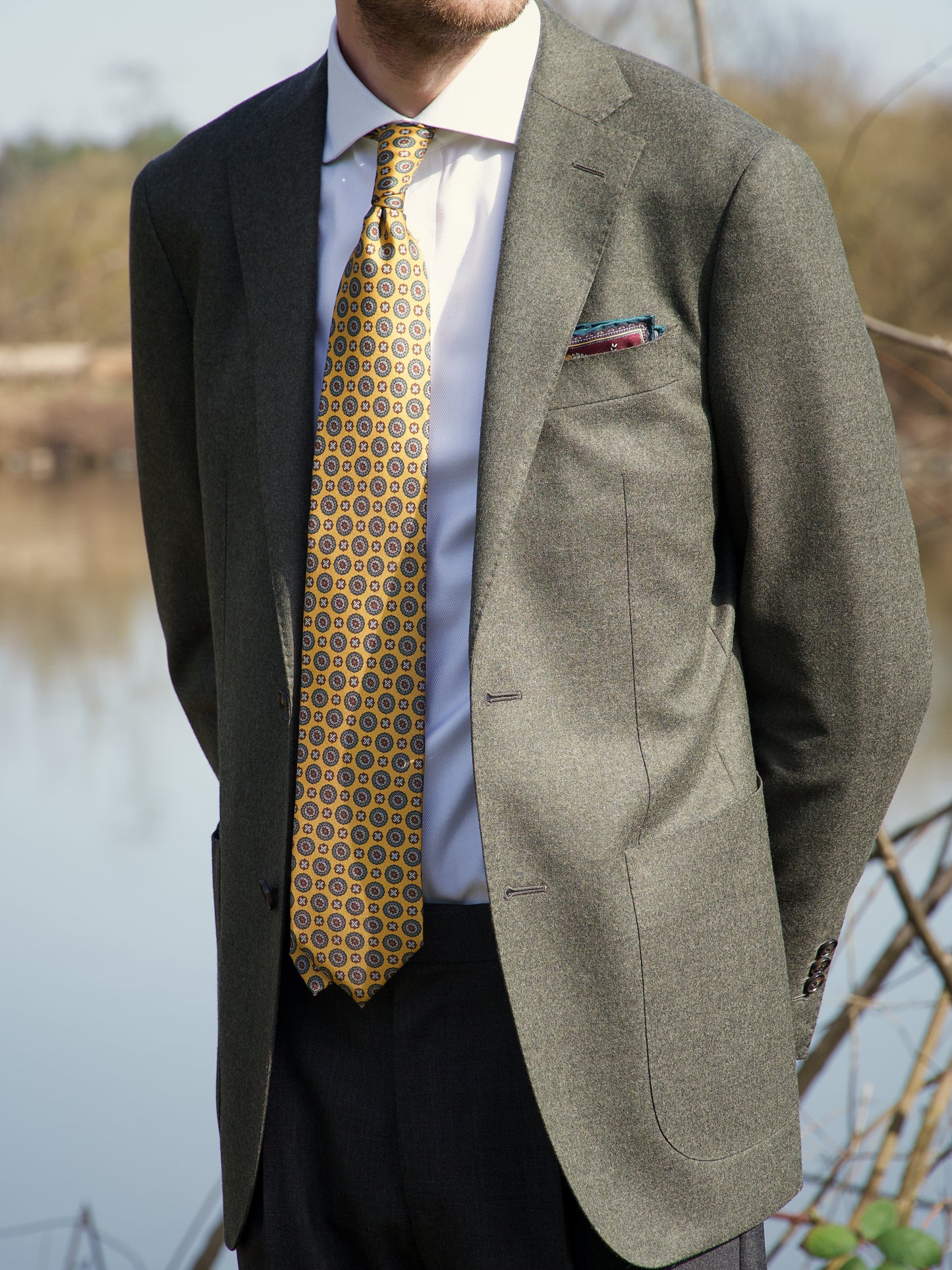 Lusso Medallion - 6-fold Krawatte aus Seide