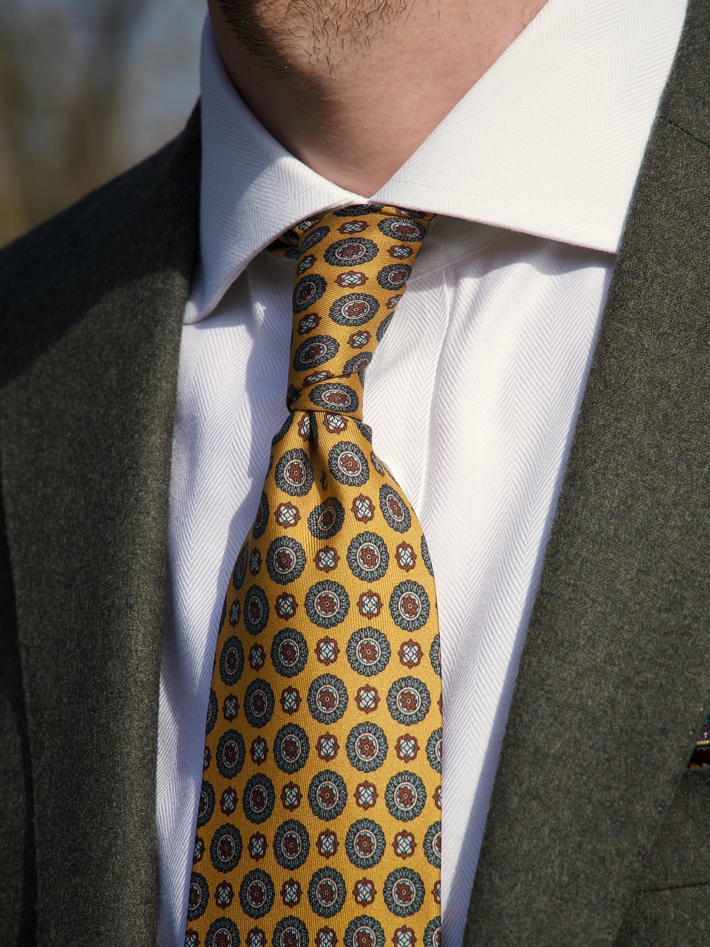 Lusso Medallion - 6-fold Krawatte aus Seide